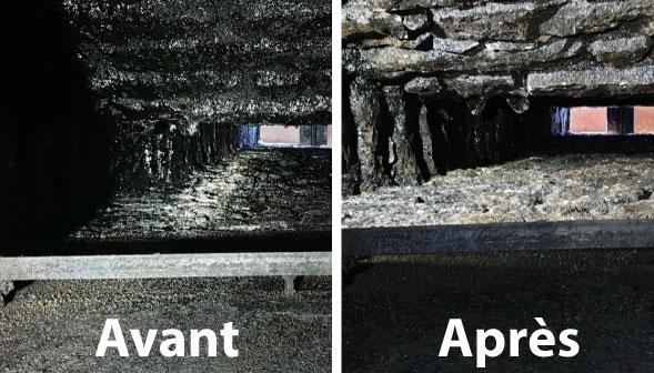 Debistarge conduit avant et après